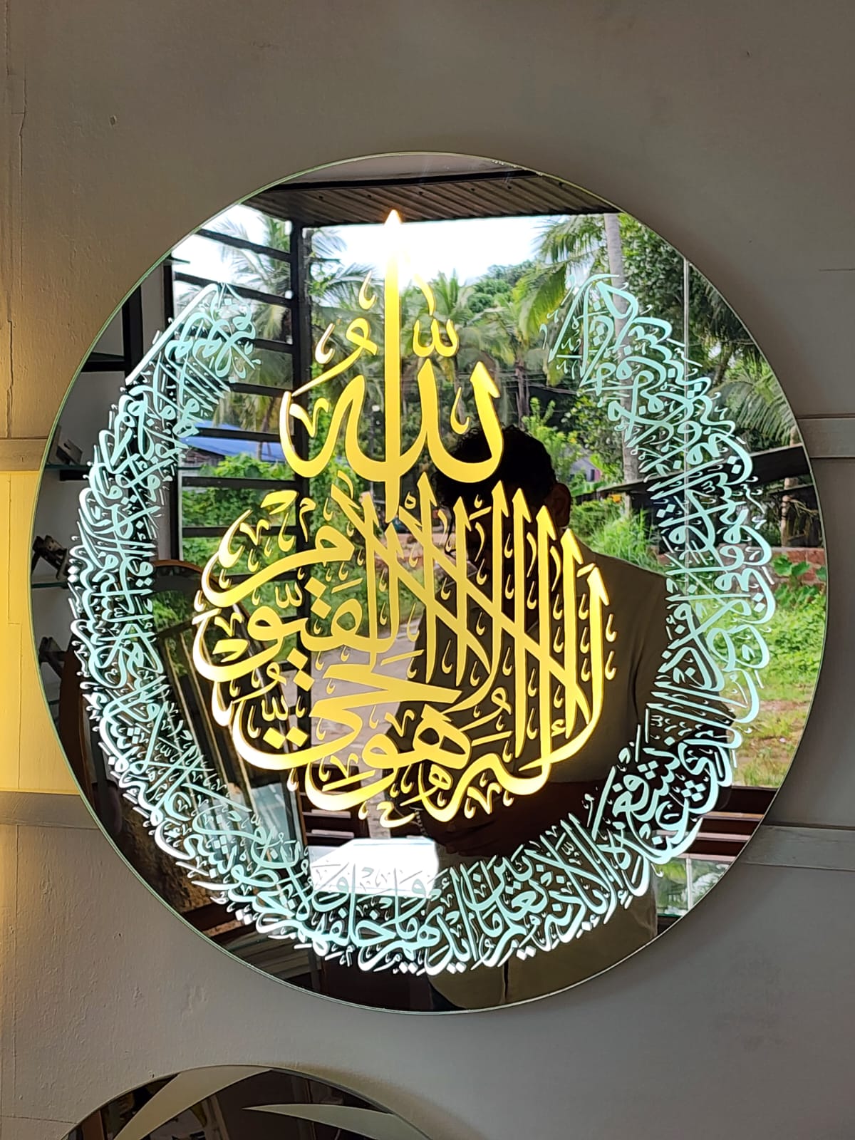 ROUND LED WALL GLASS PRINT