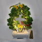 Artificial Bonsai Plant, 2 Sparrow with LED Light| Pot for Office, Room Decor Bonsai Artificial Plant with Pot (23.5 cm Yellow, Green)